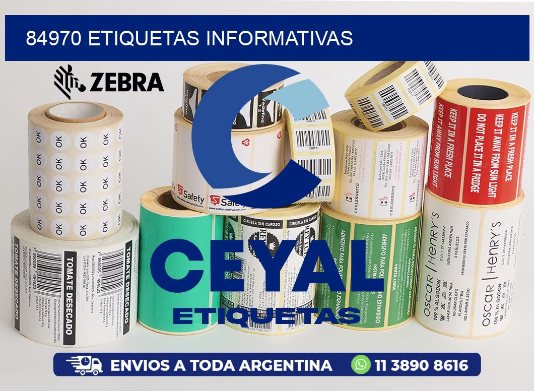 84970 etiquetas informativas