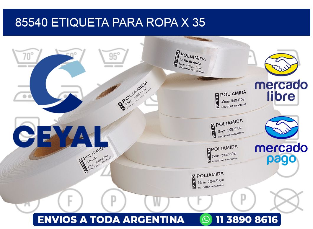 85540 ETIQUETA PARA ROPA X 35