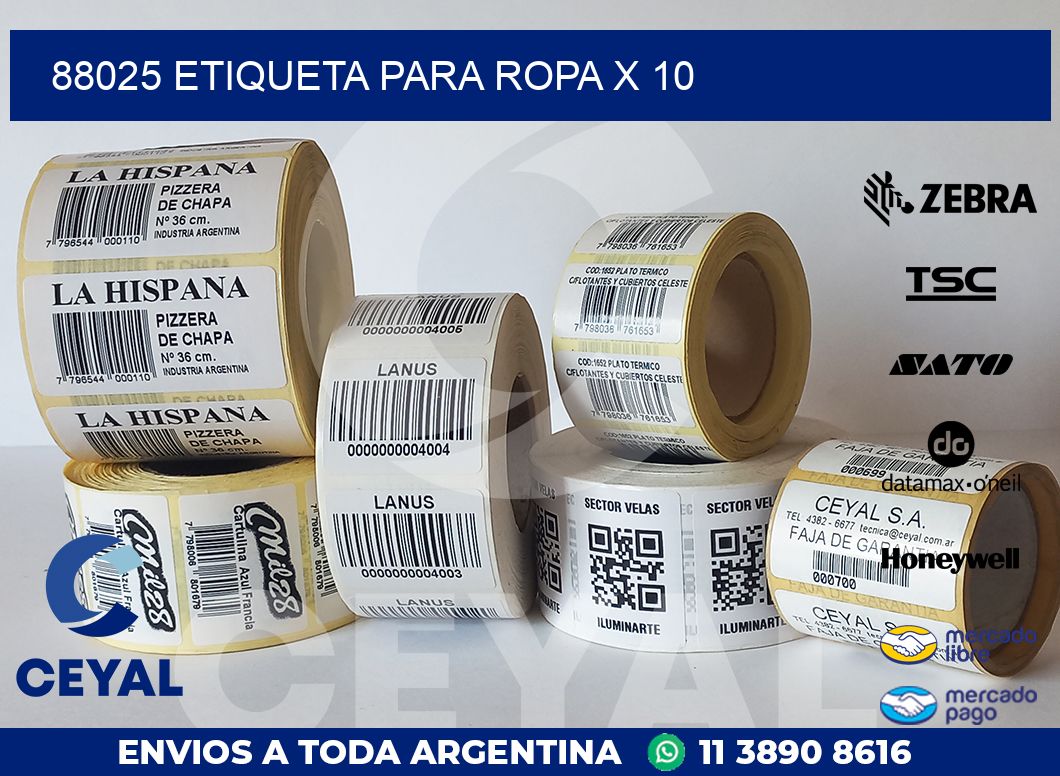 88025 ETIQUETA PARA ROPA X 10