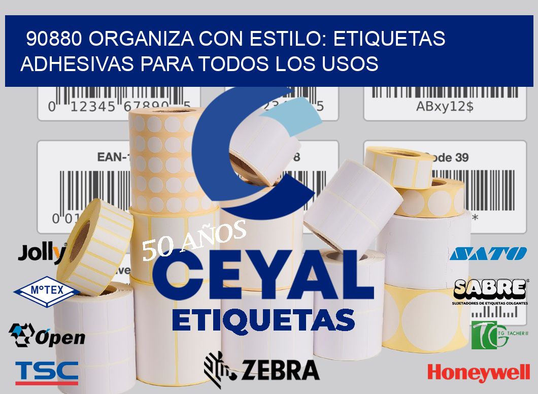 90880 Organiza con Estilo: Etiquetas Adhesivas para Todos los Usos