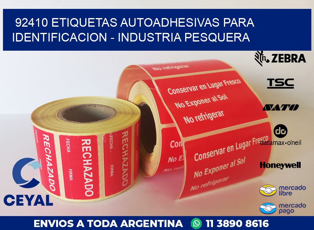 92410 ETIQUETAS AUTOADHESIVAS PARA IDENTIFICACION – INDUSTRIA PESQUERA