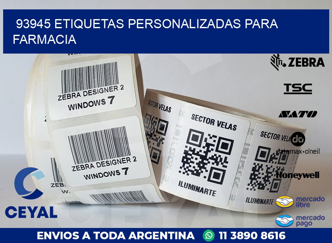 93945 ETIQUETAS PERSONALIZADAS PARA FARMACIA