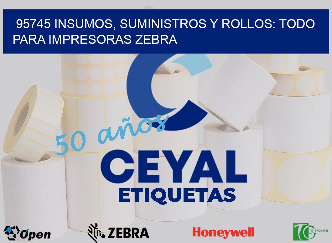 95745 INSUMOS, SUMINISTROS Y ROLLOS: TODO PARA IMPRESORAS ZEBRA