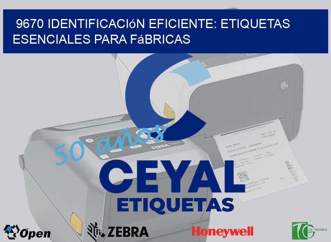 9670 Identificación Eficiente: Etiquetas Esenciales para Fábricas