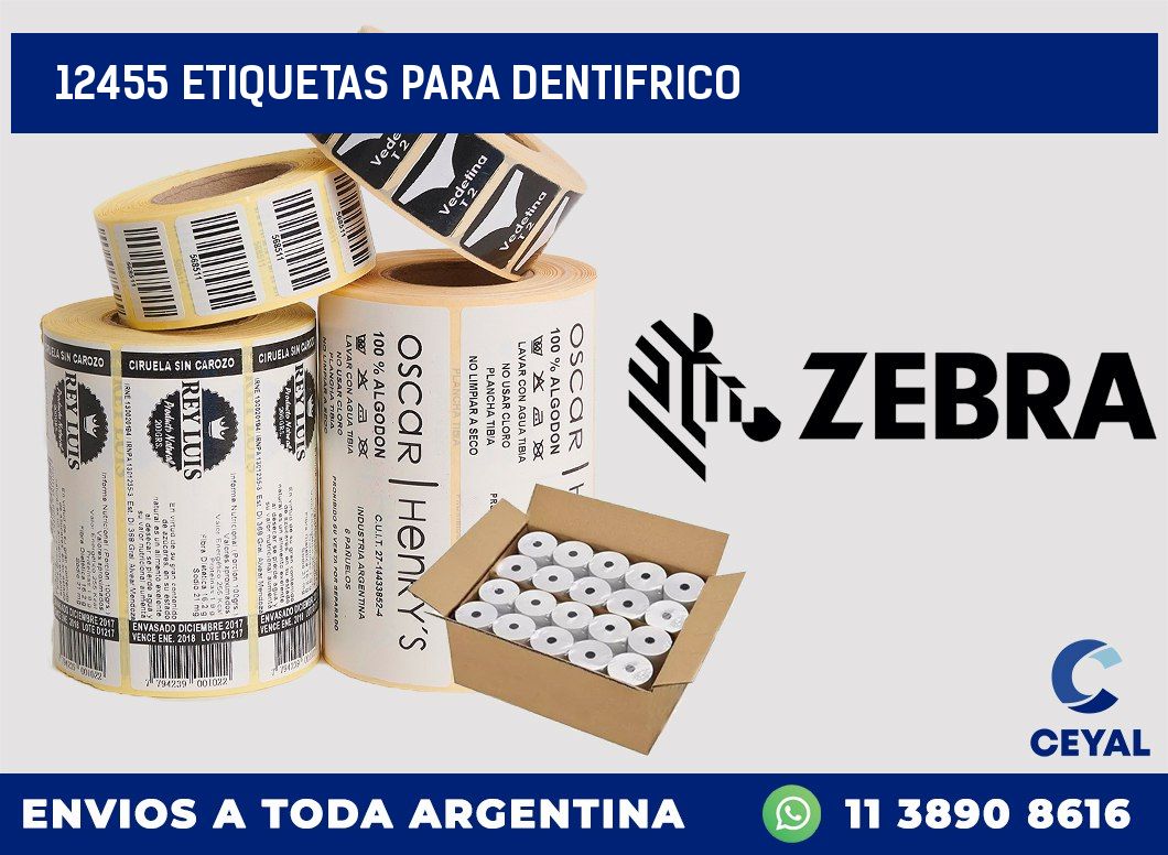 12455 ETIQUETAS PARA DENTIFRICO