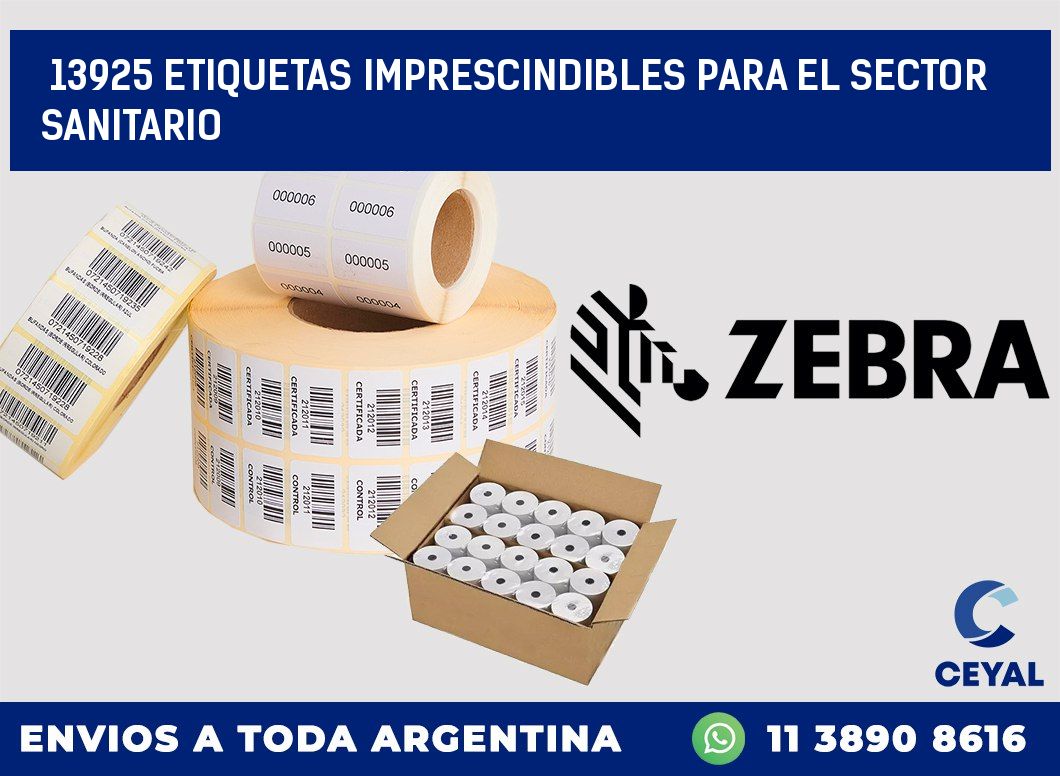 13925 ETIQUETAS IMPRESCINDIBLES PARA EL SECTOR SANITARIO