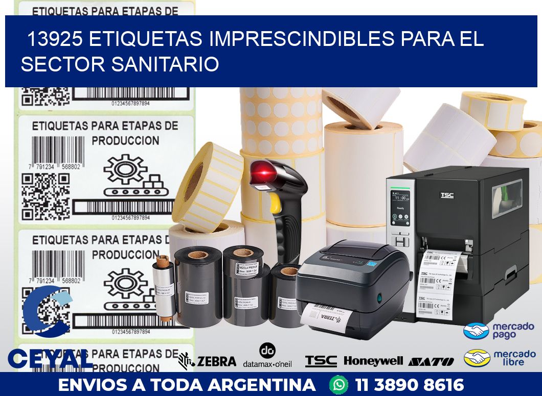 13925 ETIQUETAS IMPRESCINDIBLES PARA EL SECTOR SANITARIO