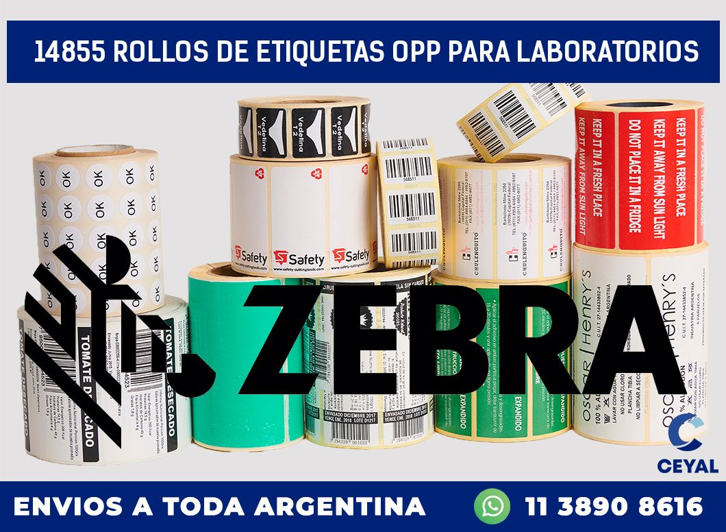 14855 ROLLOS DE ETIQUETAS OPP PARA LABORATORIOS