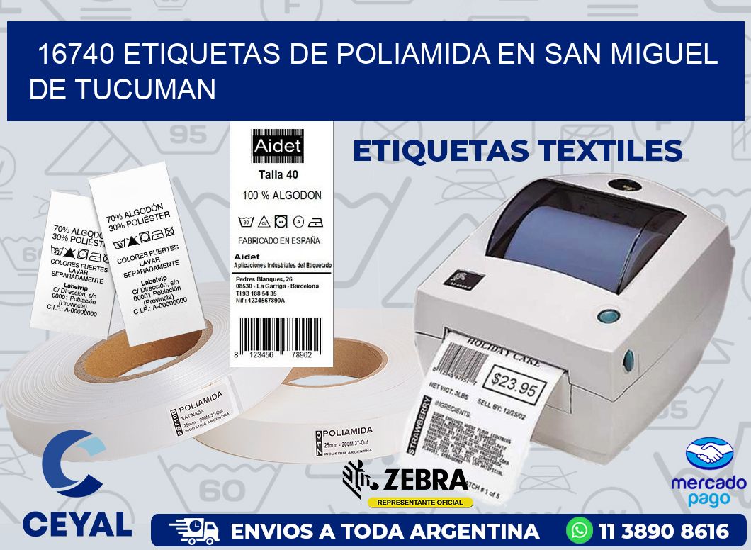 16740 ETIQUETAS DE POLIAMIDA EN SAN MIGUEL DE TUCUMAN