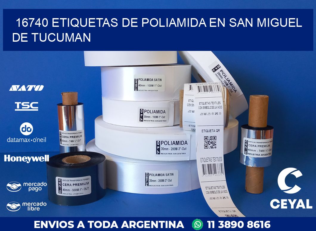 16740 ETIQUETAS DE POLIAMIDA EN SAN MIGUEL DE TUCUMAN