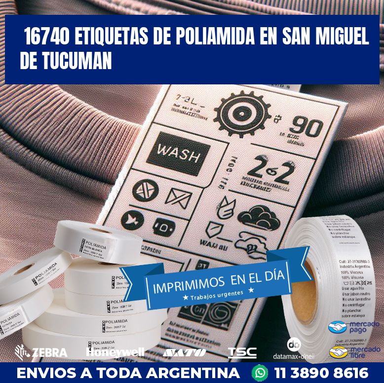 16740 ETIQUETAS DE POLIAMIDA EN SAN MIGUEL DE TUCUMAN