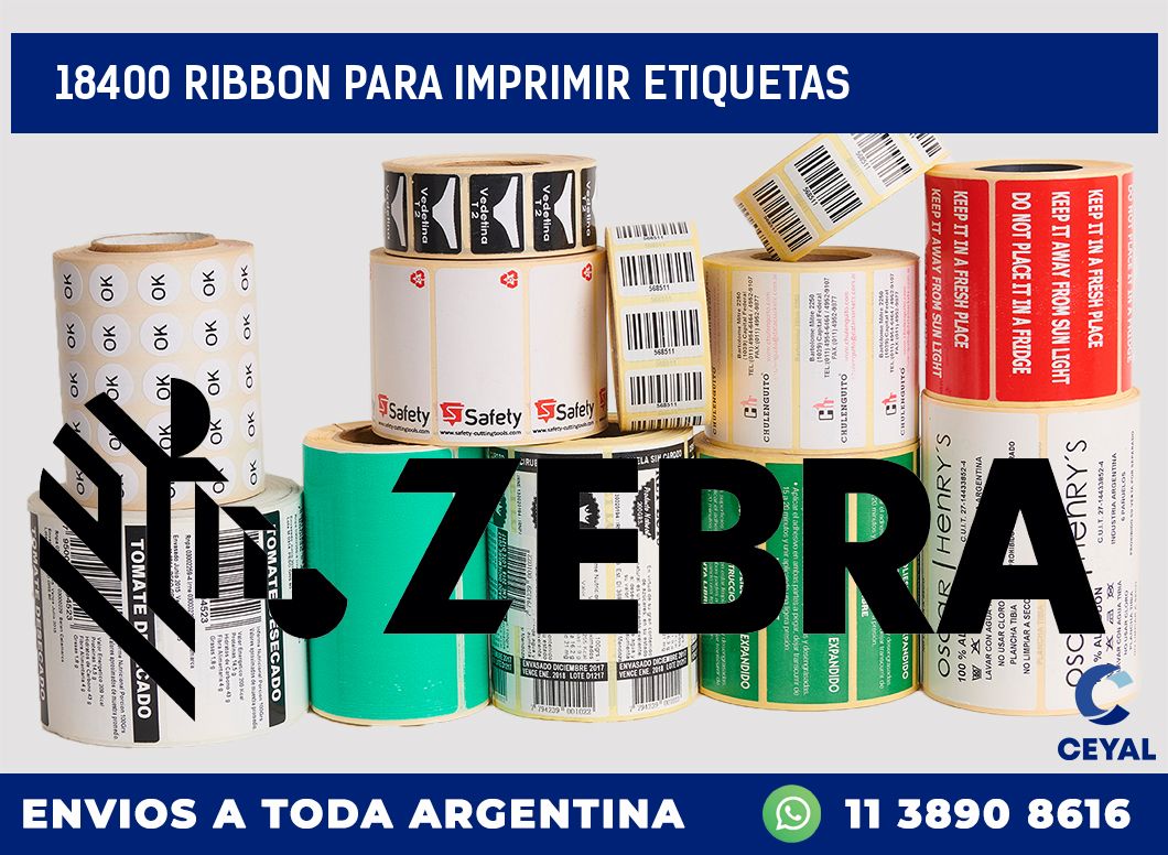 18400 RIBBON PARA IMPRIMIR ETIQUETAS