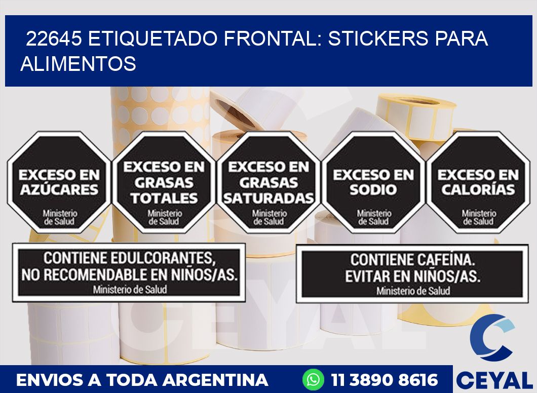 22645 ETIQUETADO FRONTAL: STICKERS PARA ALIMENTOS