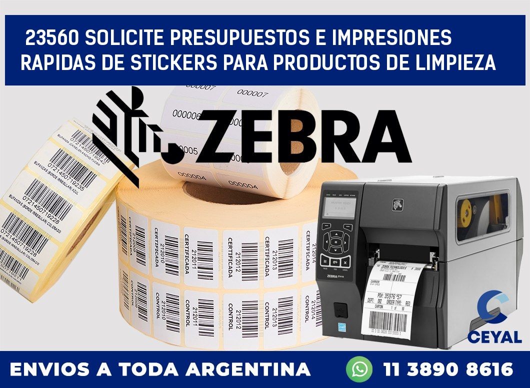 23560 SOLICITE PRESUPUESTOS E IMPRESIONES RAPIDAS DE STICKERS PARA PRODUCTOS DE LIMPIEZA