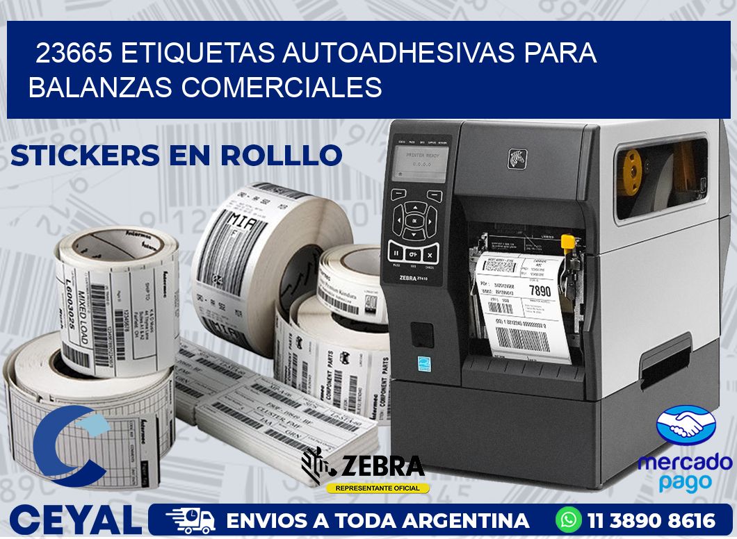 23665 ETIQUETAS AUTOADHESIVAS PARA BALANZAS COMERCIALES