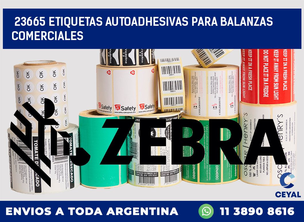 23665 ETIQUETAS AUTOADHESIVAS PARA BALANZAS COMERCIALES