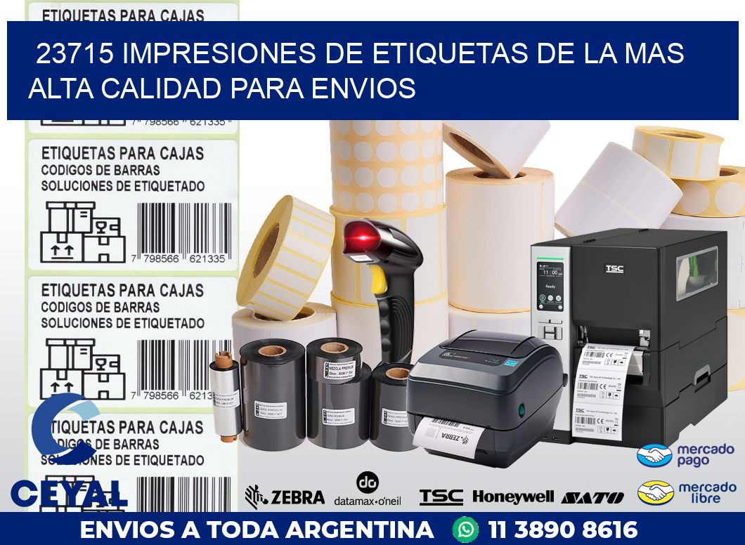 23715 IMPRESIONES DE ETIQUETAS DE LA MAS ALTA CALIDAD PARA ENVIOS
