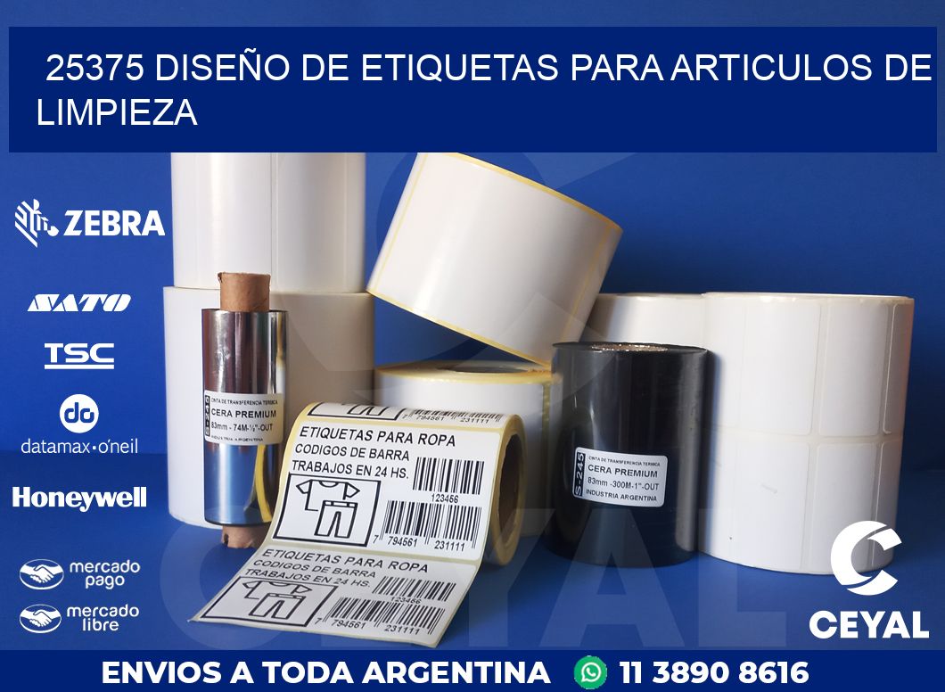 25375 DISEÑO DE ETIQUETAS PARA ARTICULOS DE LIMPIEZA