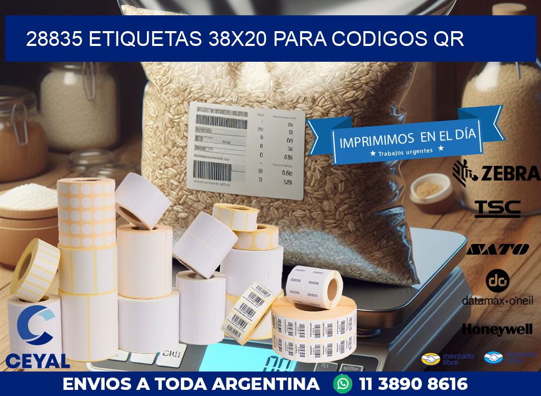 28835 ETIQUETAS 38X20 PARA CODIGOS QR
