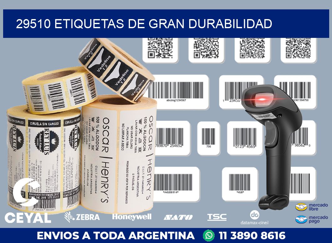 29510 ETIQUETAS DE GRAN DURABILIDAD