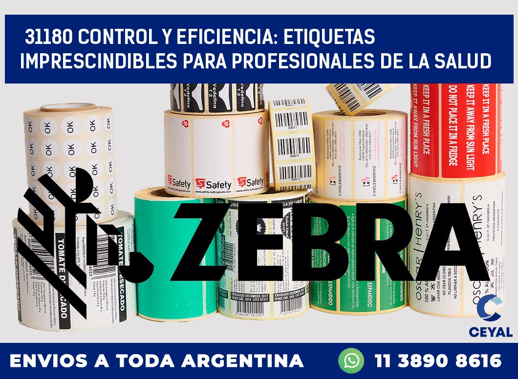 31180 CONTROL Y EFICIENCIA: ETIQUETAS IMPRESCINDIBLES PARA PROFESIONALES DE LA SALUD