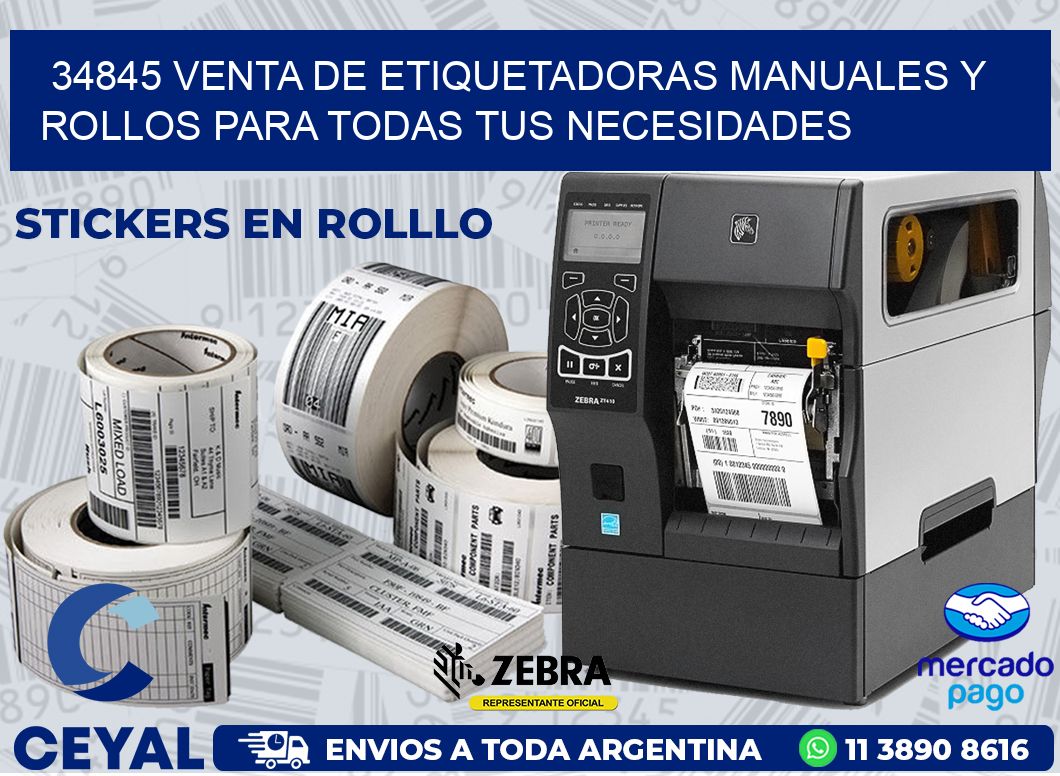 34845 VENTA DE ETIQUETADORAS MANUALES Y ROLLOS PARA TODAS TUS NECESIDADES