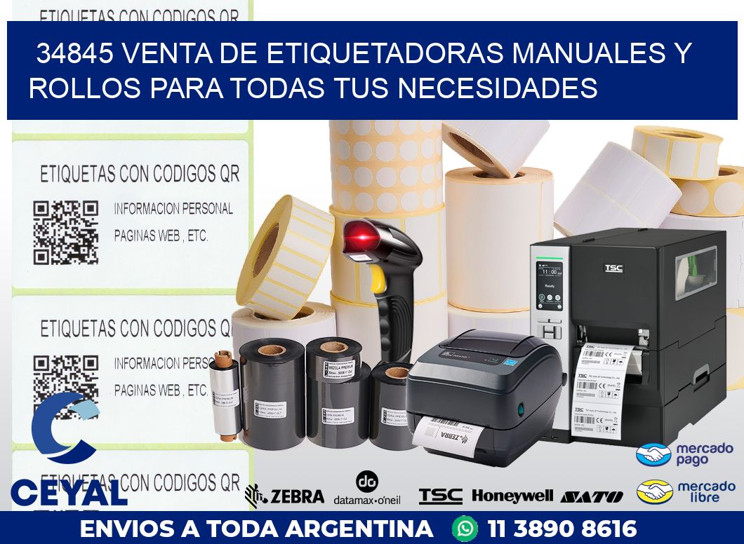 34845 VENTA DE ETIQUETADORAS MANUALES Y ROLLOS PARA TODAS TUS NECESIDADES
