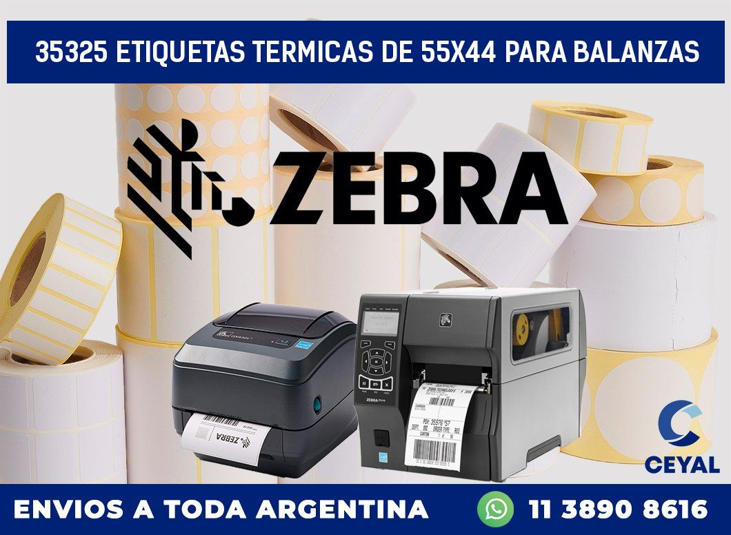 35325 ETIQUETAS TERMICAS DE 55X44 PARA BALANZAS