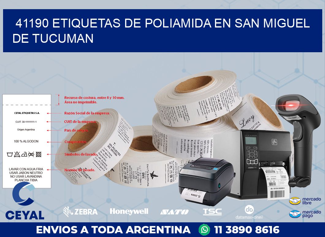 41190 ETIQUETAS DE POLIAMIDA EN SAN MIGUEL DE TUCUMAN