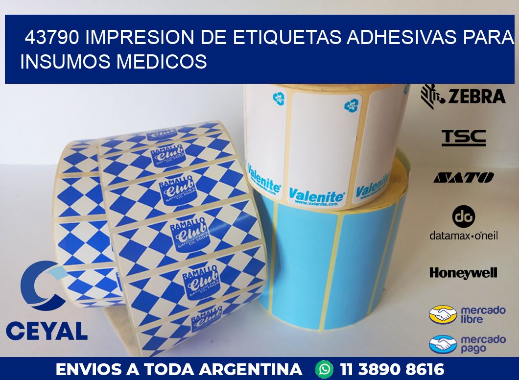 43790 IMPRESION DE ETIQUETAS ADHESIVAS PARA INSUMOS MEDICOS