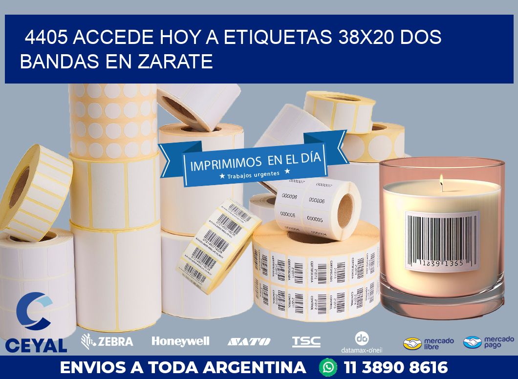 4405 ACCEDE HOY A ETIQUETAS 38X20 DOS BANDAS EN ZARATE