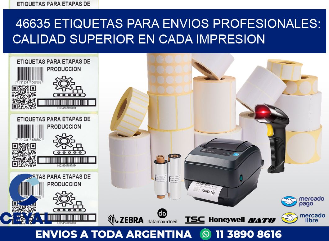 46635 ETIQUETAS PARA ENVIOS PROFESIONALES: CALIDAD SUPERIOR EN CADA IMPRESION