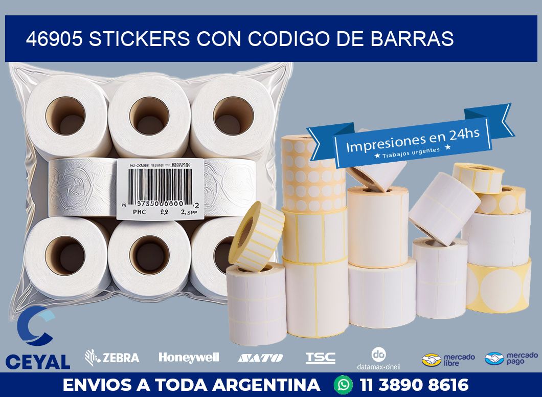 46905 STICKERS CON CODIGO DE BARRAS
