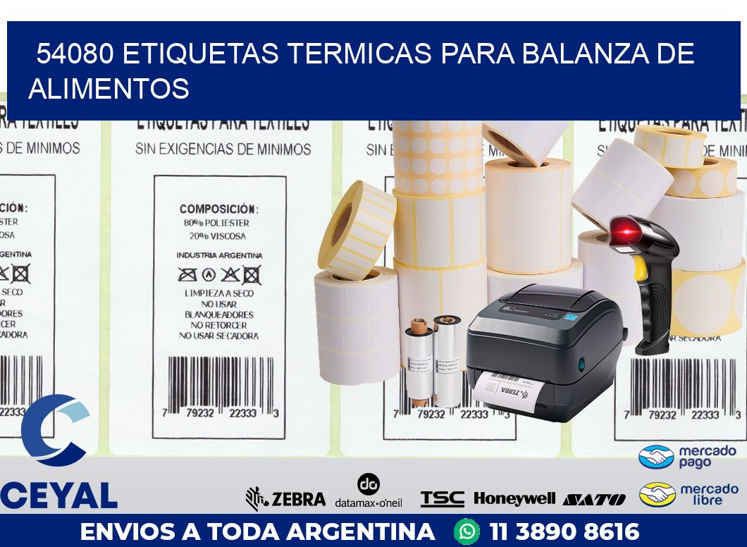 54080 ETIQUETAS TERMICAS PARA BALANZA DE ALIMENTOS