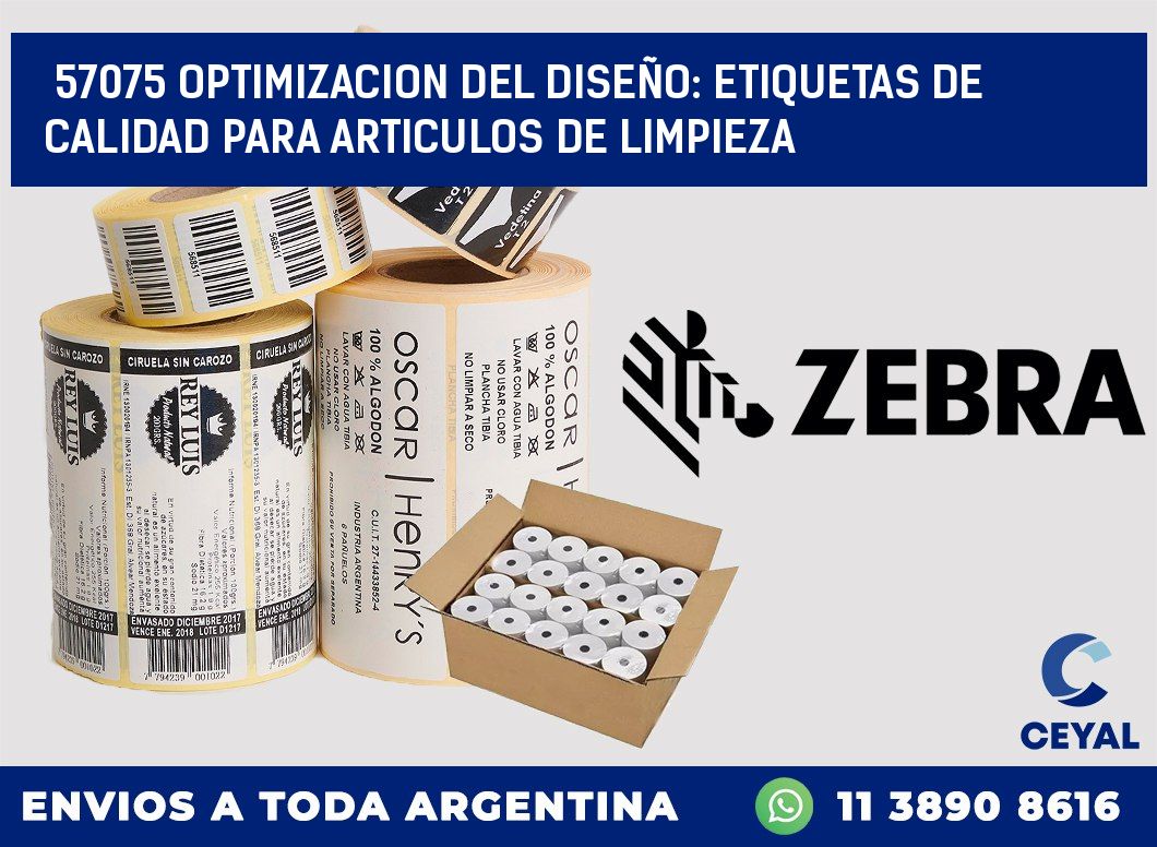 57075 OPTIMIZACION DEL DISEÑO: ETIQUETAS DE CALIDAD PARA ARTICULOS DE LIMPIEZA