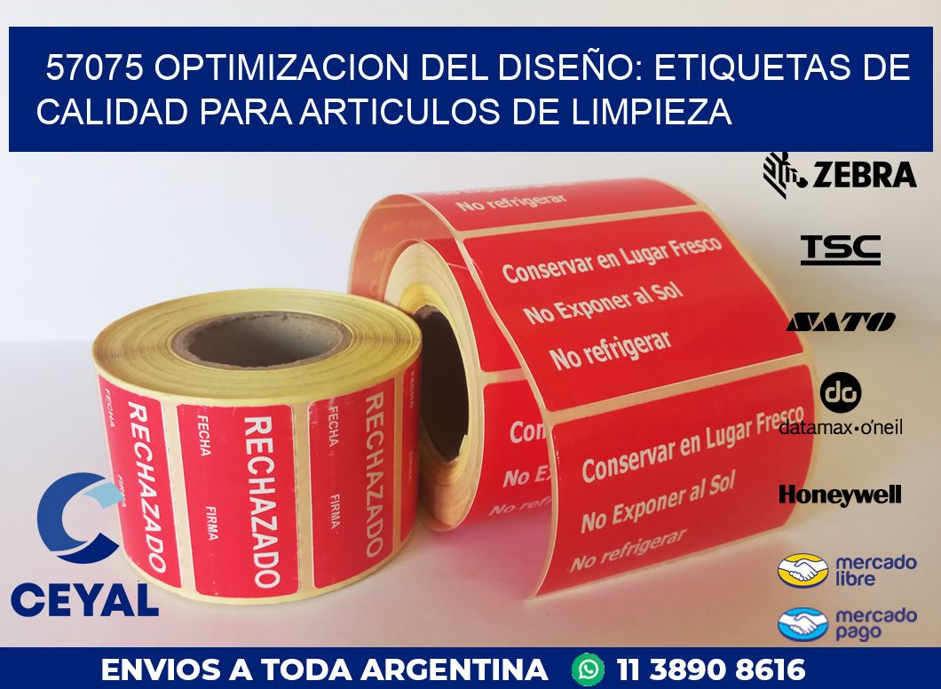 57075 OPTIMIZACION DEL DISEÑO: ETIQUETAS DE CALIDAD PARA ARTICULOS DE LIMPIEZA