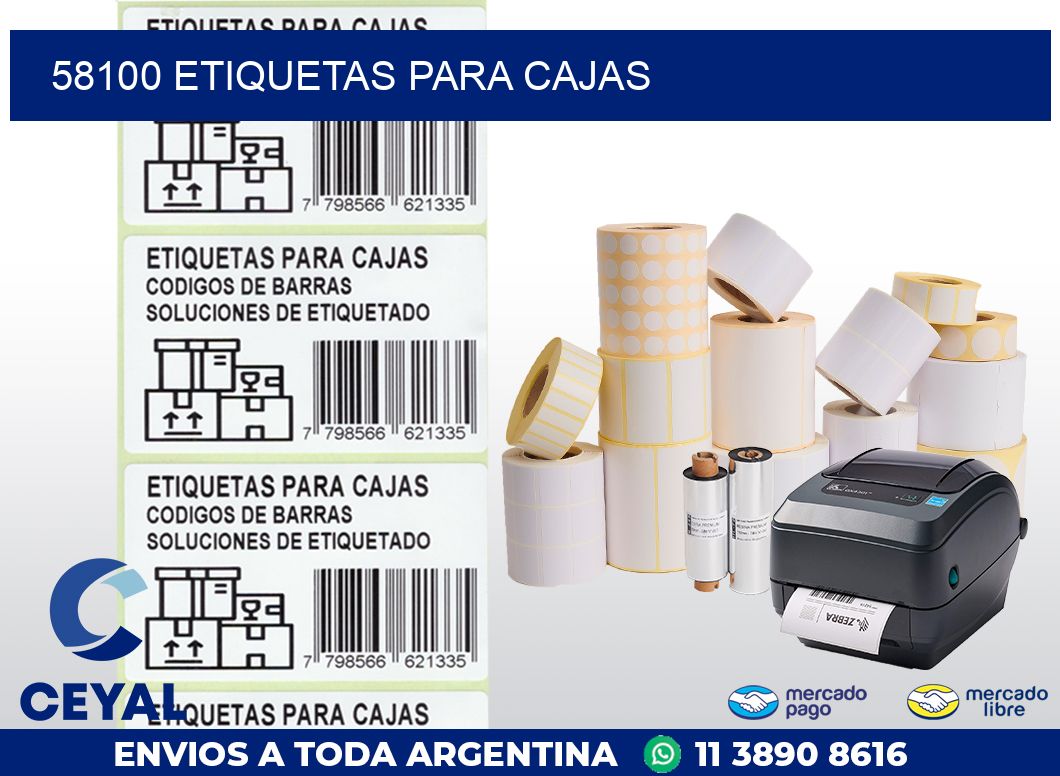 58100 ETIQUETAS PARA CAJAS