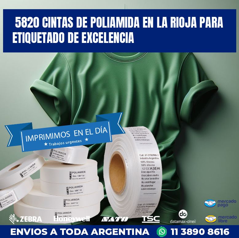 5820 CINTAS DE POLIAMIDA EN LA RIOJA PARA ETIQUETADO DE EXCELENCIA