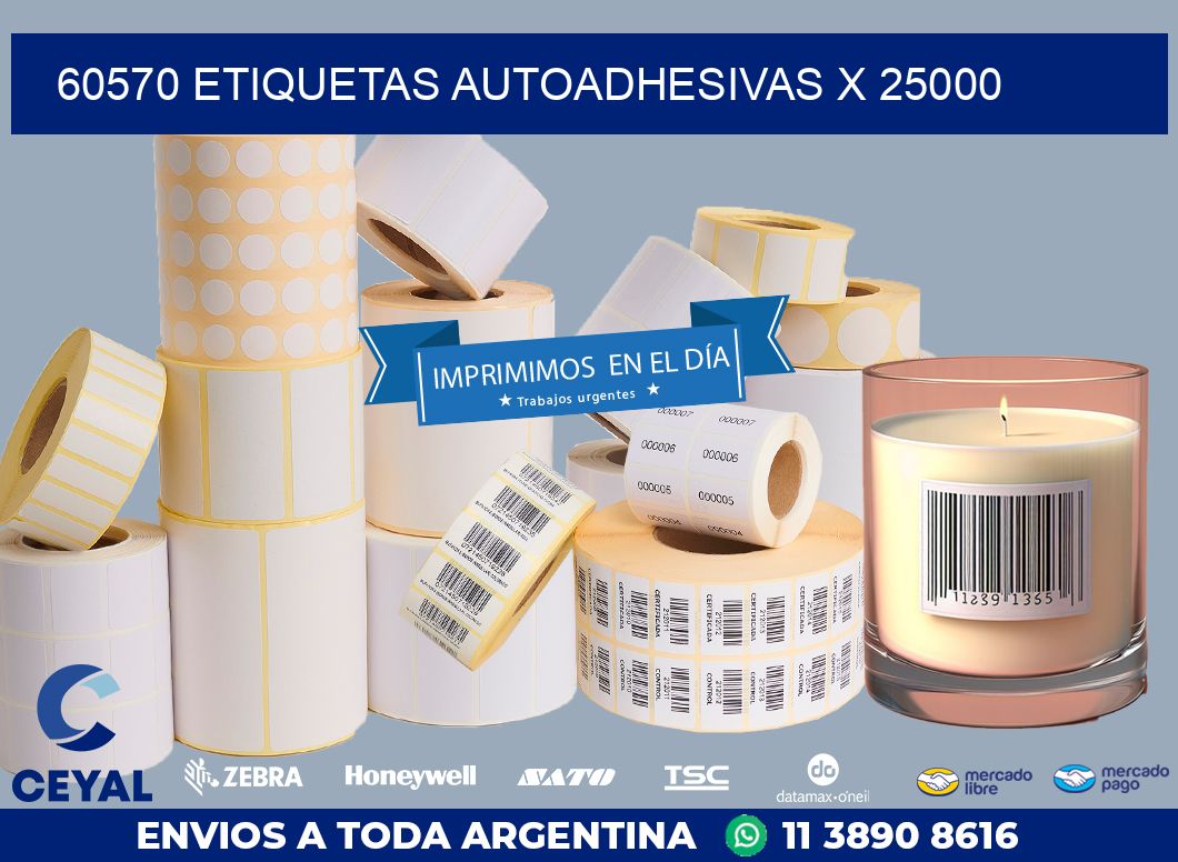 60570 ETIQUETAS AUTOADHESIVAS X 25000