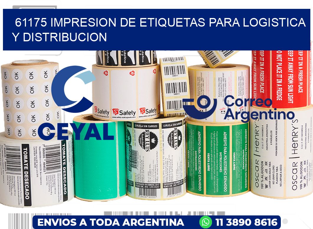 61175 IMPRESION DE ETIQUETAS PARA LOGISTICA Y DISTRIBUCION