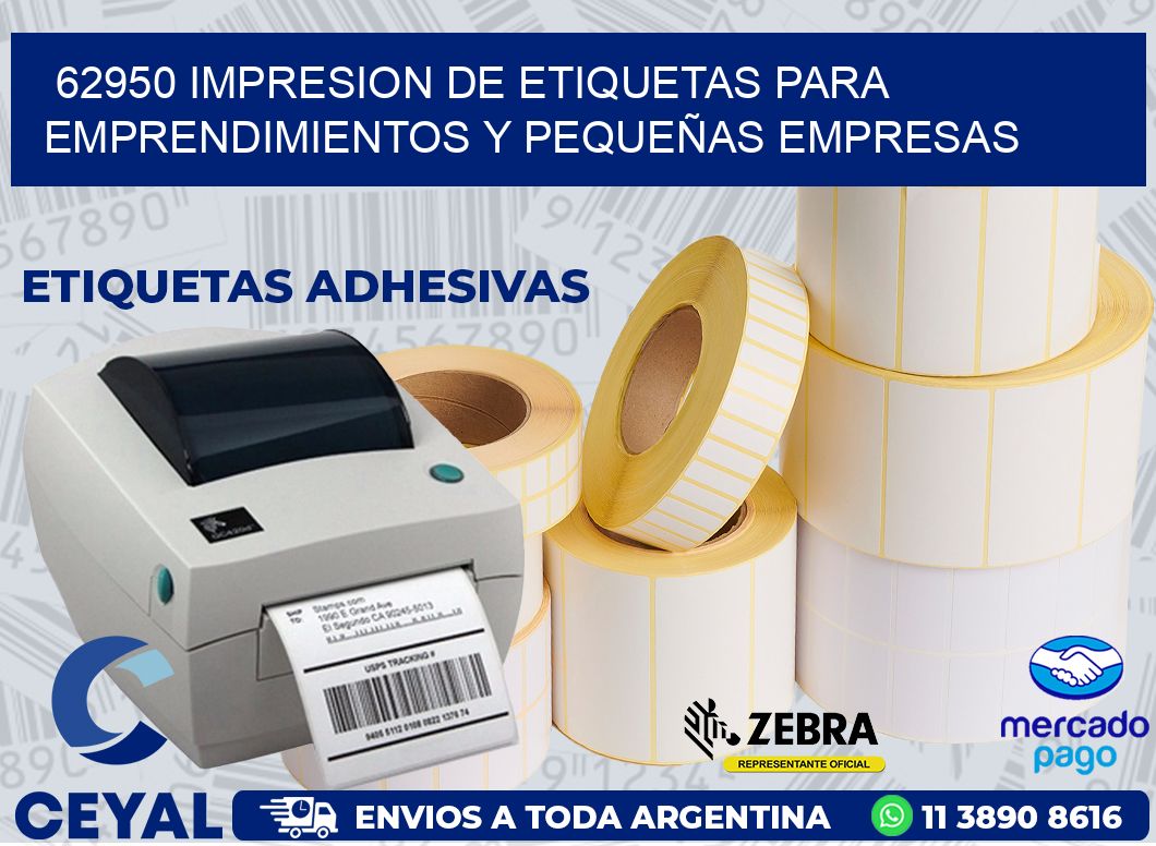 62950 IMPRESION DE ETIQUETAS PARA EMPRENDIMIENTOS Y PEQUEÑAS EMPRESAS