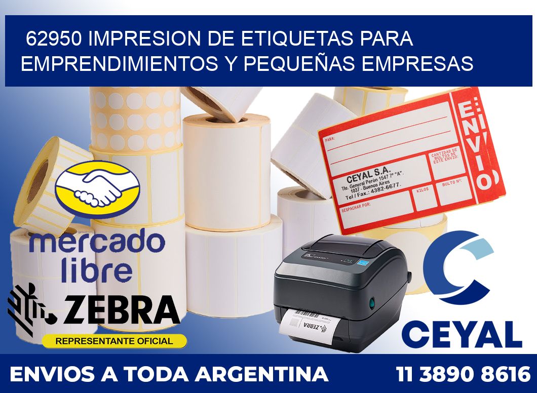 62950 IMPRESION DE ETIQUETAS PARA EMPRENDIMIENTOS Y PEQUEÑAS EMPRESAS