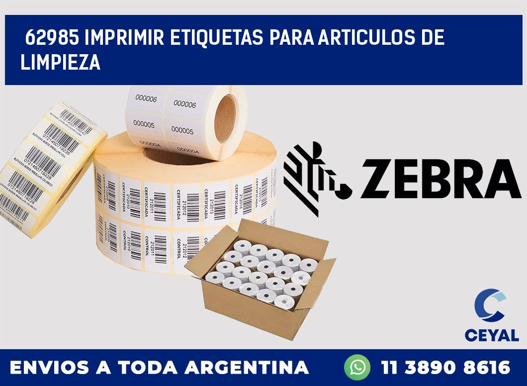 62985 IMPRIMIR ETIQUETAS PARA ARTICULOS DE LIMPIEZA