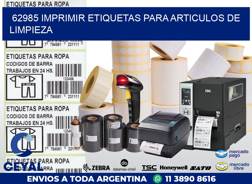 62985 IMPRIMIR ETIQUETAS PARA ARTICULOS DE LIMPIEZA