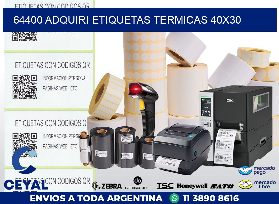 64400 ADQUIRI ETIQUETAS TERMICAS 40X30