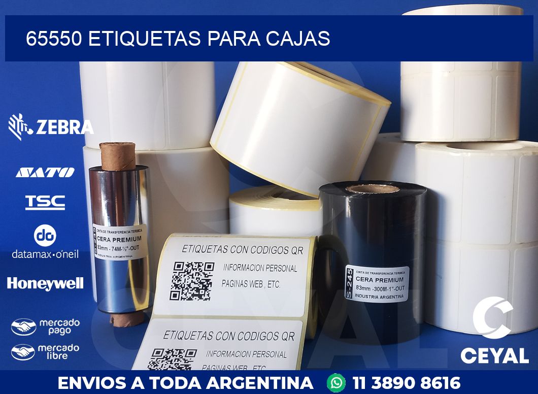 65550 ETIQUETAS PARA CAJAS