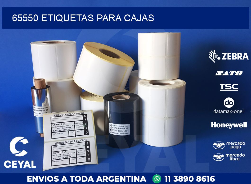 65550 ETIQUETAS PARA CAJAS