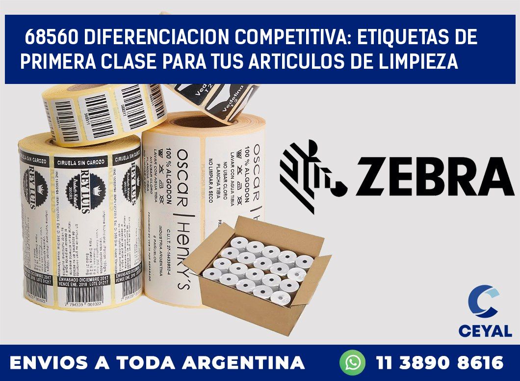 68560 DIFERENCIACION COMPETITIVA: ETIQUETAS DE PRIMERA CLASE PARA TUS ARTICULOS DE LIMPIEZA
