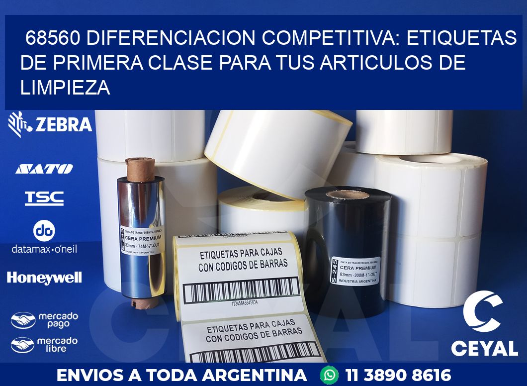 68560 DIFERENCIACION COMPETITIVA: ETIQUETAS DE PRIMERA CLASE PARA TUS ARTICULOS DE LIMPIEZA