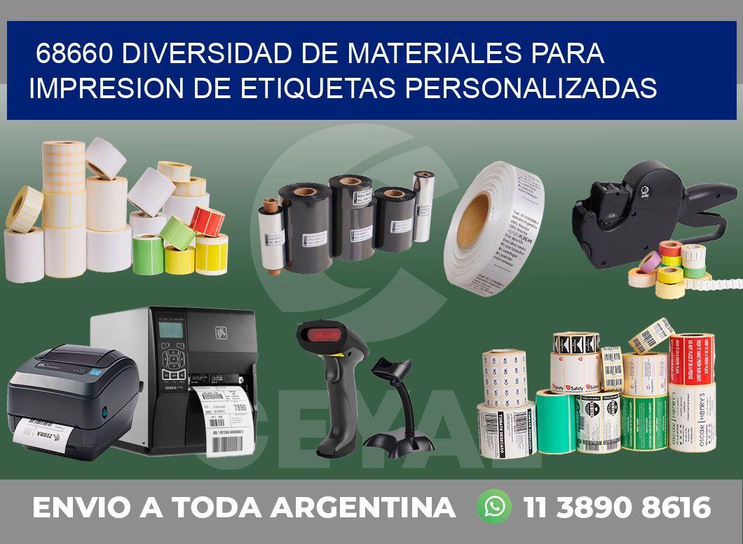 68660 DIVERSIDAD DE MATERIALES PARA IMPRESION DE ETIQUETAS PERSONALIZADAS